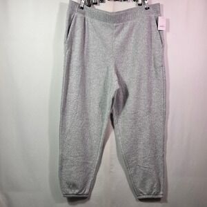 Auden Lounge Jogger Pants XXL Light Gray Soft Cozy Elastic Waist Pocket